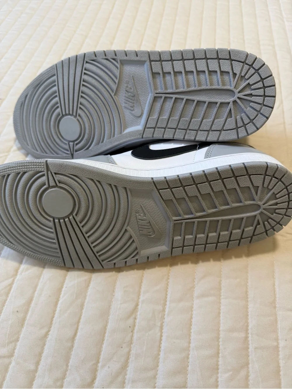 NWOT Nike Jordan 1’s in White, Gray & Black